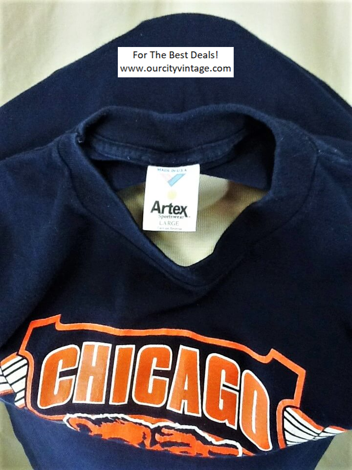 Vintage 90's Chicago Bears (Large) NFL Single Stitch T-Shirt 