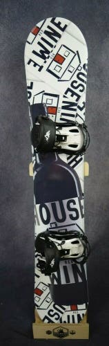NEW HOUSE RED WINE SNOWBOARD SIZE 155 CM WITH BURTON LARGE BINDINGS