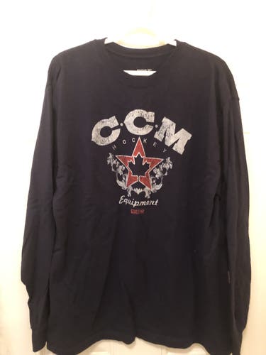 Blue Adult Men's Used XL CCM Long Sleeve Vintage