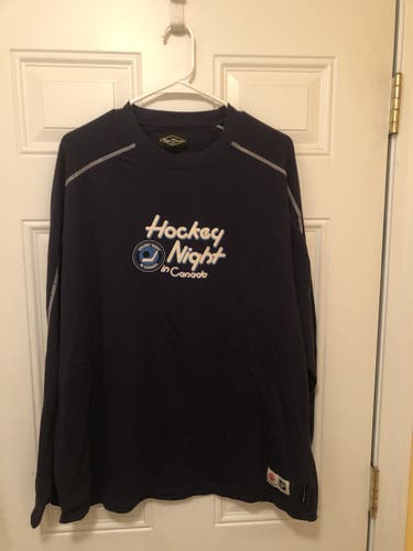 Blue Adult Men's Used XL Shirt Roger Edwards HNIC Long Sleeve