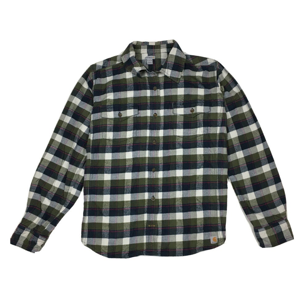 VTG Rattler's Brand Real Tree Camo Flannel, Mid-Weight Flannel Shirt, Men  Sz Lrg