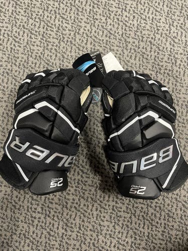 Bauer 2S Pro 14” Black Senior Hockey gloves