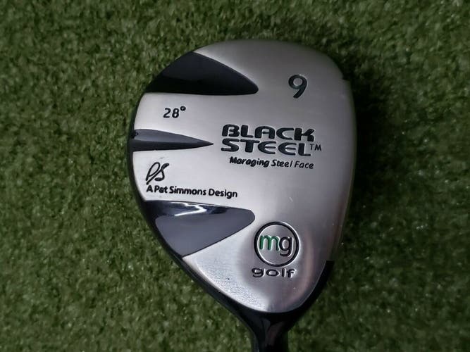 MG Golf Black Steel 28*  9 Wood MRH Master Grip MC-60 Regular Graphite (L477)