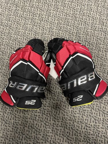 Bauer Supreme 2S 14” Black/red hockey gloves