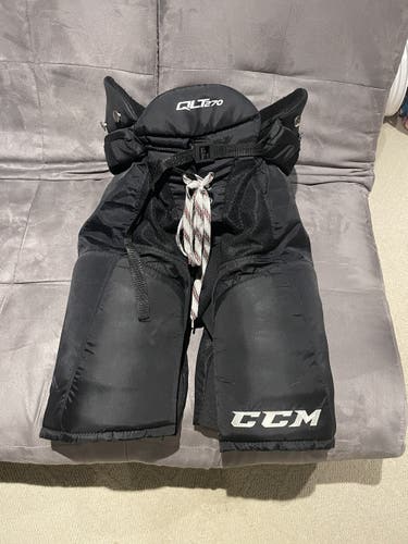 Black Senior Used Medium CCM QLT 270 Hockey Pants