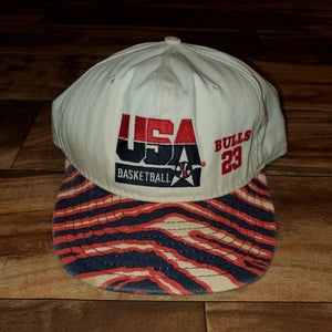 Vintage USA Basketball 23 Michael Jordan 1990s AJD Olympic Hat Cap Snapback