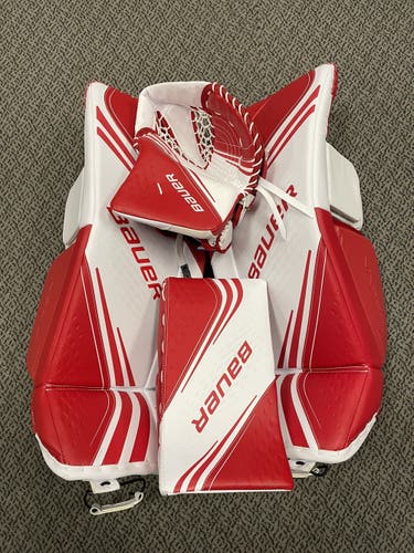 Bauer Vapor 2X Senior Large Goalie set White/Red