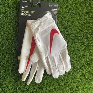 Nike Vapor Jet 4 Gloves Red & White - Small