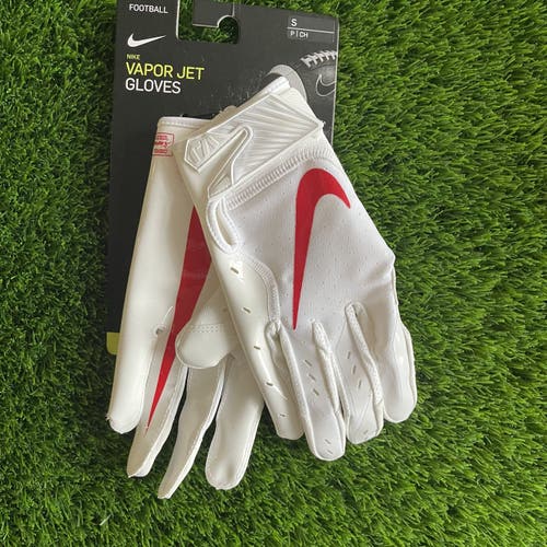 Nike Vapor Jet 4 Gloves Red & White - Small