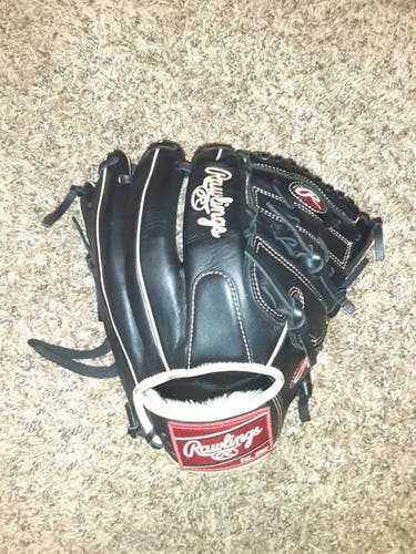 Black New High School/College Rawlings Right Hand Throw Pitcher's Gold Glove Baseball Glove 12"