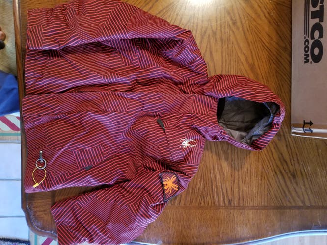 Red Unisex Youth Used Small Spyder Jacket