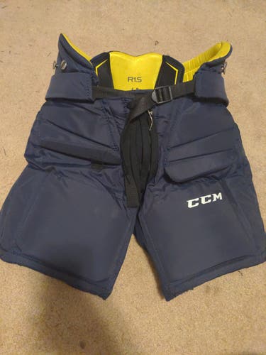 Blue Junior Used Large CCM Premier R1.5 Hockey Goalie Pants