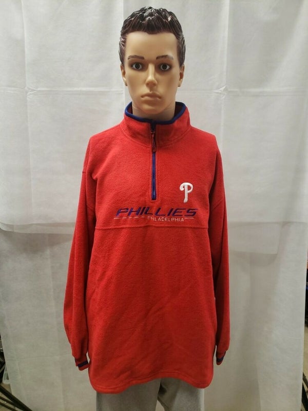 VHTF VTG PHILADELPHIA PHILLIES MAJESTIC COOL BASE 1/4 ZIP JACKET