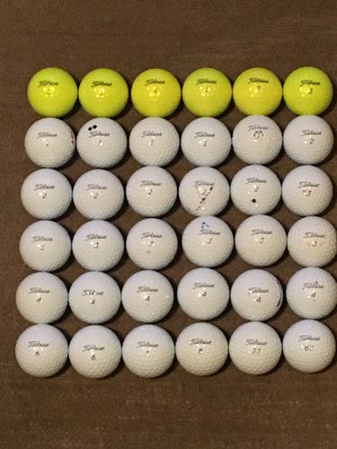 White Used Titleist 36 Pack (3 Dozen) Pro V1 Balls