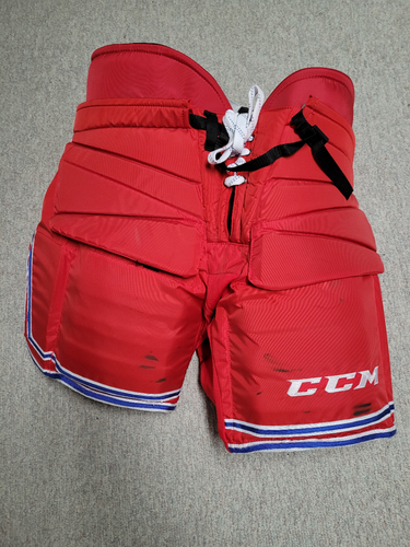 Red Used Senior XL CCM HPG 12A Hockey Goalie Pants Pro Stock