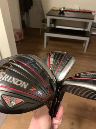 Srixon Z785 Driver, 5 wood, 3 hybrid - set of 3 stiff flex