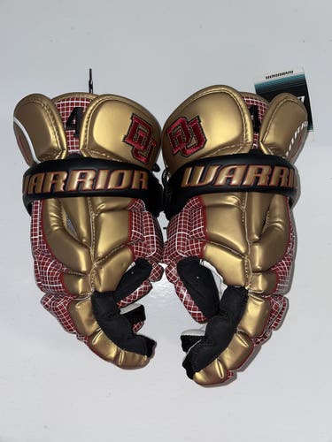 New DENVER PIONEERS #4 Lacrosse Warrior Burn Lacrosse Gloves 13"