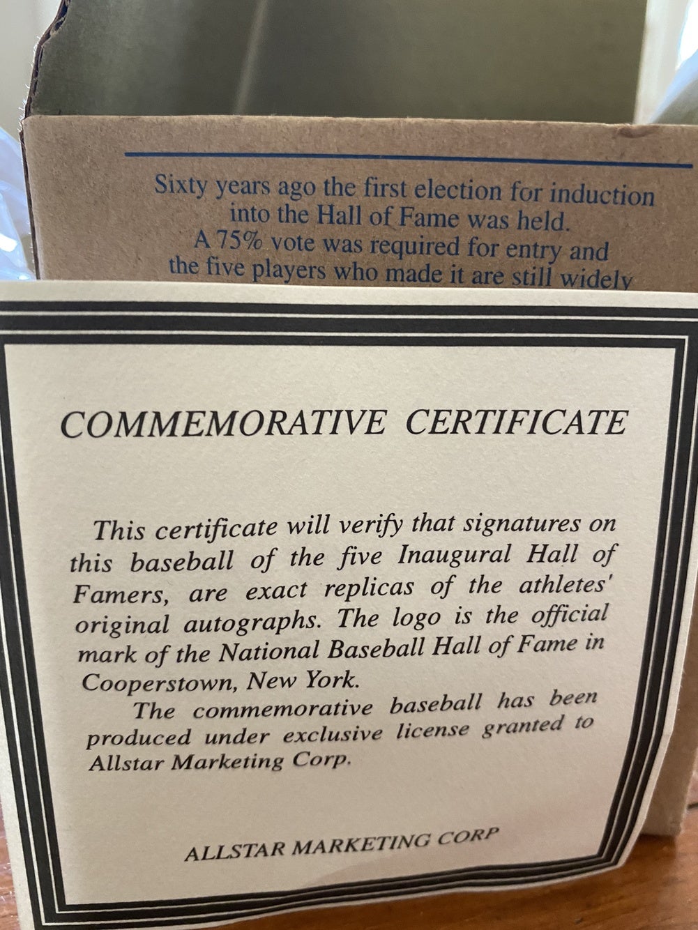 1936 original MLB Hall of Fame class embossed metal collector