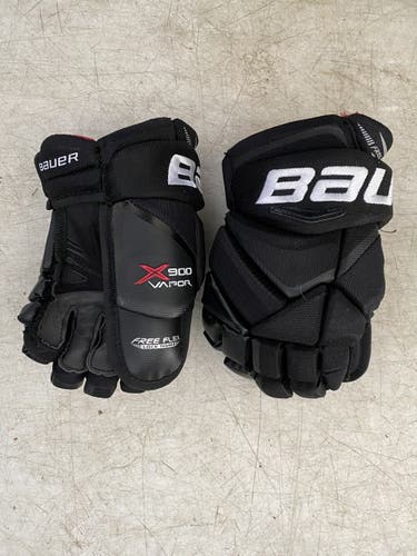 Black New Junior Bauer Vapor X900 Lite Gloves 10"