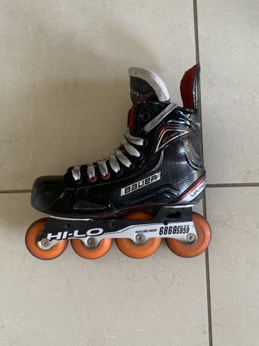 Youth Used Bauer Inline Skates Regular Width Size 2.5 Labeda Outdoor Wheels $64