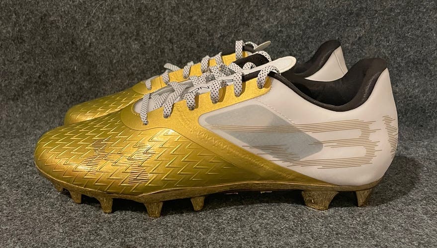 Men’s Under Armour Mens Blur Lux  LE Black History Month Gold Cleats 3023378-901  Size 10.5