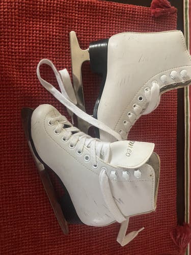 White Used  Size 12 Figure Skates