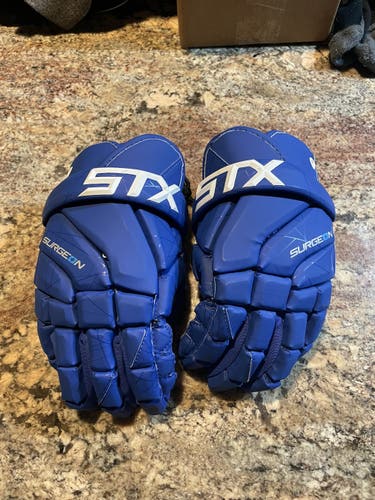 Blue New STX 13" Surgeon 400 Lacrosse Gloves
