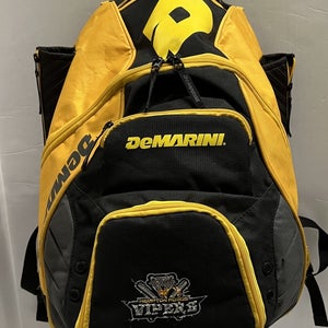 Used Demarini Backpack Yellow Black Baseball & Softball Equipment Bags