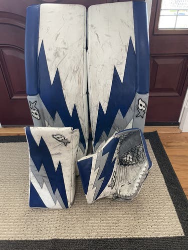 White Senior 36" Regular G-Netik Pro 4 Goalie Full Set