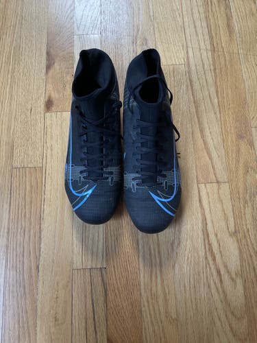 Black Men's Size 11.5 (Women's 12.5) Nike Mercurial Superfly 8 Elite FG Cleats