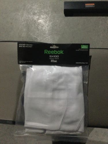 Reebok Junior / Youth Hockey Socks 24 inch White Color
