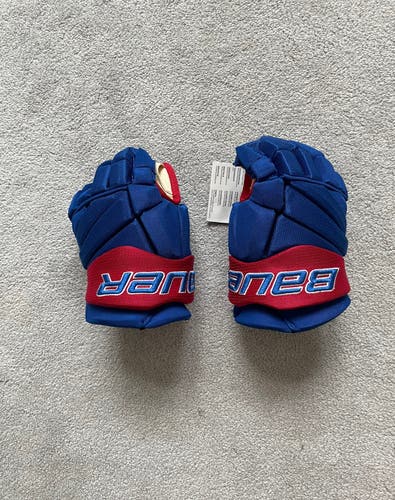 Blue New Bauer 12" Vapor Pro Team Gloves