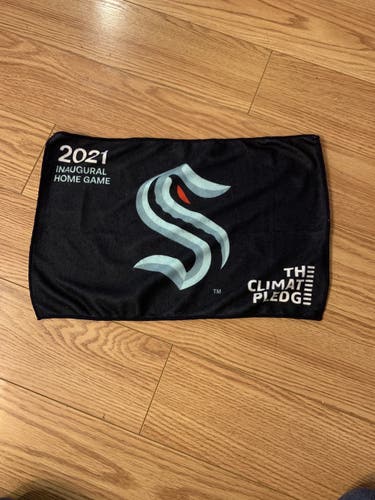 Seattle Kraken Flannel Fury Towel. Inaugural Game