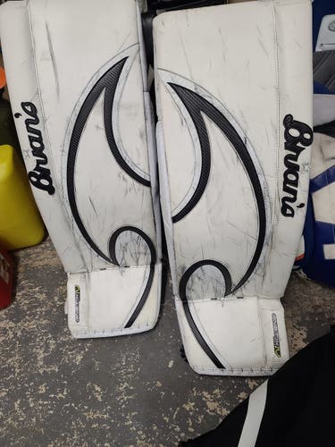 White Used Senior 35" Brian's Regular G-Netik Pro 4 Goalie Full Set Pro Stock