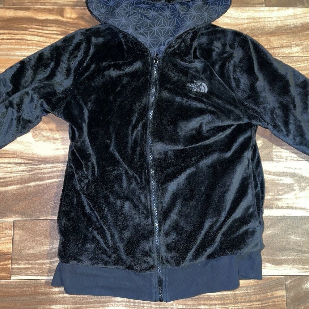 fuzzy north face with hood