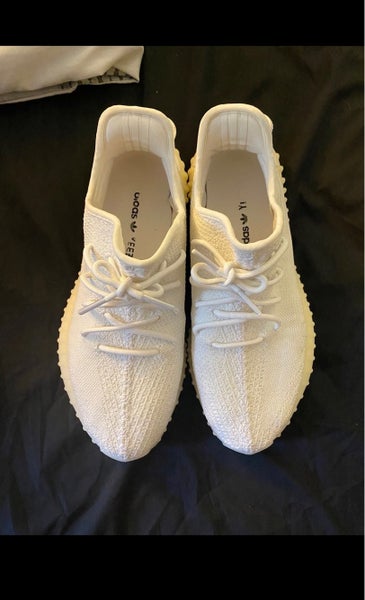 White Men's Size 11.5 (Women's 12.5) Adidas Yeezy Boost 350 V2