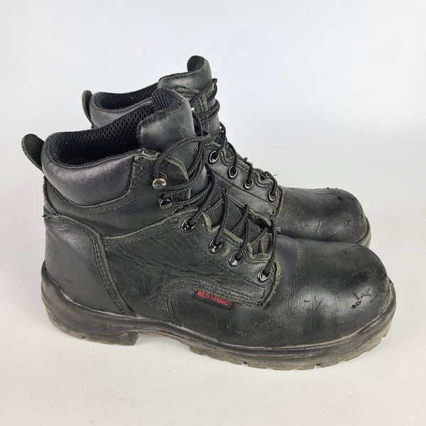 Vintage Red Wing Brown Leather Steel toe Work Shoes Mens Size 9.5 EE