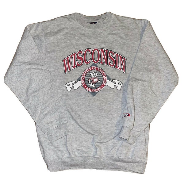 Vintage 90s Pro Player Wisconsin Badgers Bucky Crewneck Sweatshirt Size Medium