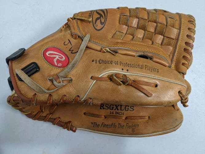 Rawlings Fastback Softball Glove Size 14Ins Brown Used