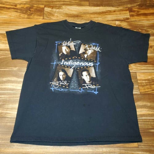 Vintage Rare 2001 Indigenous American Blues Rock Music Circle Tour Shirt Sz XL