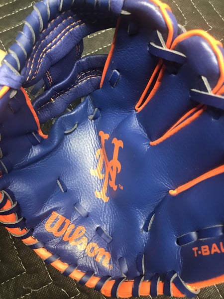 New York Mets Wilson Blue/Orange T-Ball Baseball Glove