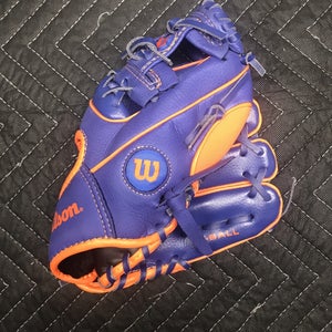 New York Mets Wilson Blue/Orange T-Ball Baseball Glove