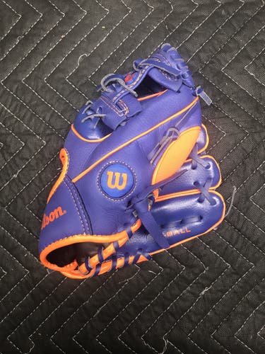 New York Mets Wilson Blue/Orange T-Ball Baseball Glove