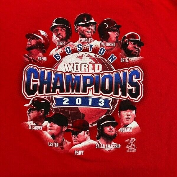 Boston Red Sox 2013 World Series Champions Shirt Tie Dye MLB Baseball Mens  SMALL