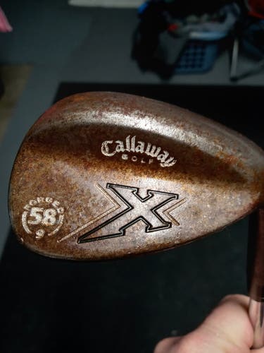 Wedge Used Men's Callaway Right Handed X Forged Stiff Flex 58 Degree Steel Shaft