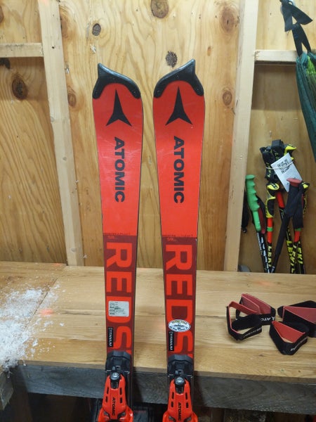 Skis Used 2021 Atomic Racing Redster FIS SL With Bindings Max Din 16