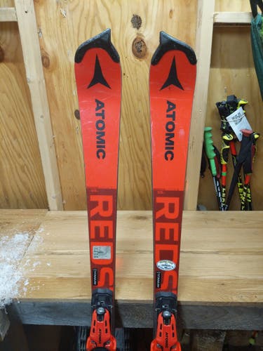 Skis Used 2021 Atomic Racing Redster FIS SL With Bindings Max Din 16