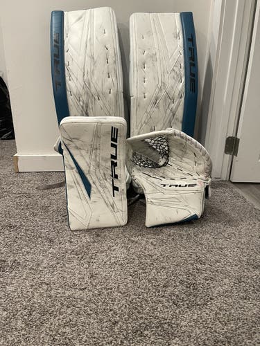 White Senior 34" Regular Pro Stock L20.1 Goalie Full Set