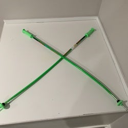 Leki Rider Green Ski Poles, SLIGHTLY BENT, 42”