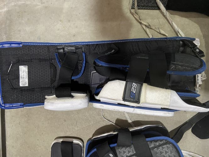 Blue Goalie Leg Pads Used Senior 34" Bauer Supreme S29
